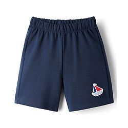 Babyhug Single Jersey Knit Sleeveless Tank T-Shirt & Shorts Set with Beach Theme Print - Navy Blue & Lime Green