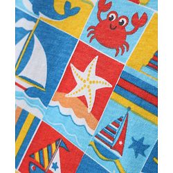 Babyhug Cotton Knit Half Sleeves Co-ords Shorts Night Suit with Nautical Theme Print - Blue