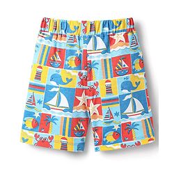 Babyhug Cotton Knit Half Sleeves Co-ords Shorts Night Suit with Nautical Theme Print - Blue