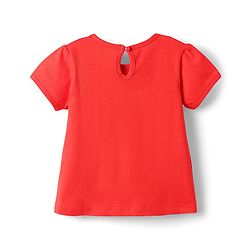Babyhug 100% Cotton Knit Half Sleeves T-Shirt with Text & Rainbow Print - Red