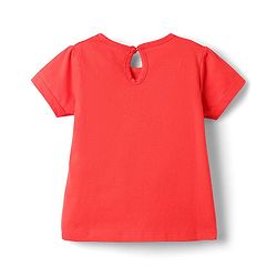 Babyhug 100% Cotton Knit Half Sleeves T-Shirt With Happy Days Text Print - Red