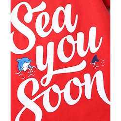 Babyhug 100% Cotton Knit Half Sleeves T-Shirts with Beach Theme Print & Stripes Pack of 7 - Multicolor