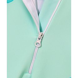 Babyhug Half Raglan Sleeves Legged Swimsuit With Dino Print & Cap - Sea Green