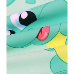 Babyhug Half Raglan Sleeves Legged Swimsuit With Dino Print & Cap - Sea Green