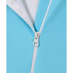 Babyhug Half Raglan Sleeves Legged Swimsuit With Dino Print & Cap - Light Blue