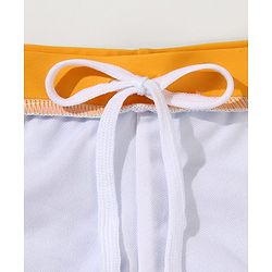 Babyhug Swimming Trunk With Giraffe Print & Cap - Light Blue