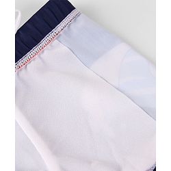 Babyhug Swimming Trunk With Dino Print & Cap - Navy Blue