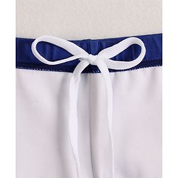 Babyhug Half Raglan Sleeves Two Piece Swimsuit With Nautical Theme & Cap - White