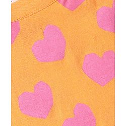 Babyhug 100% Cotton Antibacterial Slips With Floral & Hearts Print Pack Of 3 - Dark Pink Yellow & Light Pink