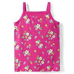 Babyhug 100% Cotton Single Jersey Knit Antibacterial Sleeveless Slips With Floral Print Pack Of 3 - Yellow Pink & White
