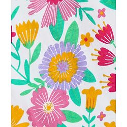 Babyhug 100% Cotton Single Jersey Knit Antibacterial Sleeveless Slips With Floral Print Pack Of 3 - Yellow Pink & White