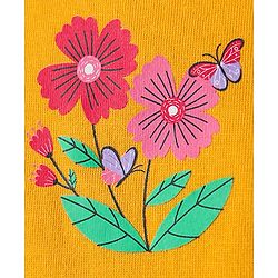 Babyhug 100% Cotton Single Jersey Knit Antibacterial Sleeveless Slips With Floral Print Pack Of 3 - Yellow Pink & White
