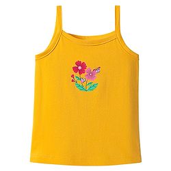 Babyhug 100% Cotton Single Jersey Knit Antibacterial Sleeveless Slips With Floral Print Pack Of 3 - Yellow Pink & White