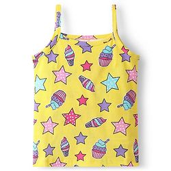 Babyhug 100% Cotton Antibacterial Slips With Polka Dots Stars & Ice cream Print Pack Of 3 - Lilac Yellow & Pink