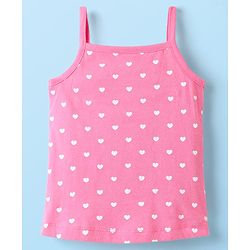 Babyhug 100% Cotton Antibacterial Slips With Hearts & Rainbow Print Pack Of 3 - Pink Yellow & White