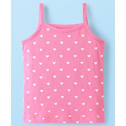 Babyhug 100% Cotton Antibacterial Slips With Hearts & Rainbow Print Pack Of 3 - Pink Yellow & White