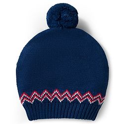 Babyhug Organic Cotton Knitted Full Sleeves Sweater Set With Penguin Design & Cap - Navy Blue & Red