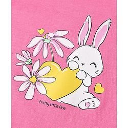 Babyhug 100% Cotton Antibacterial Slips With Hearts & Bunny Print Pack Of 3 - Pink Yellow & White
