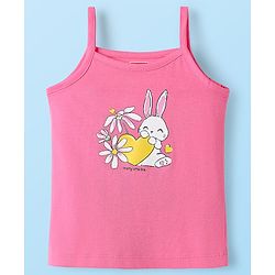 Babyhug 100% Cotton Antibacterial Slips With Hearts & Bunny Print Pack Of 3 - Pink Yellow & White