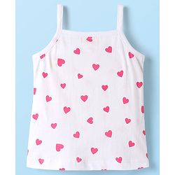 Babyhug 100% Cotton Antibacterial Slips With Hearts & Bunny Print Pack Of 3 - Pink Yellow & White