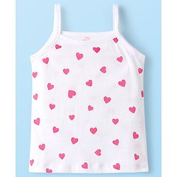 Babyhug 100% Cotton Antibacterial Slips With Hearts & Bunny Print Pack Of 3 - Pink Yellow & White