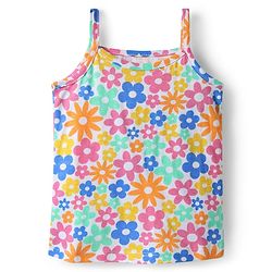 Babyhug 100% Cotton Single Jersey Knit Antibacterial Sleeveless Slips With Floral  Print Pack Of 3 - Pink Yellow & Light Blue
