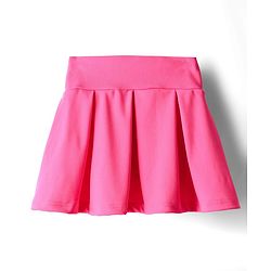 Babyhug Knit Half Sleeves Solid Color Top & Skirt Set with Bow Applique - Dark Pink