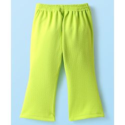 Babyhug Knit Full Sleeves 3 Piece Party Suit - Neon Green & White