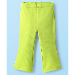 Babyhug Knit Full Sleeves 3 Piece Party Suit - Neon Green & White