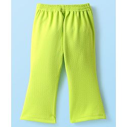 Babyhug Knit Full Sleeves 3 Piece Party Suit - Neon Green & White
