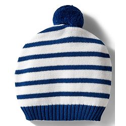 Babyhug Organic Cotton Knit Full Sleeves Pullover Sweater Set With Zebra Embroidery & Cap - Navy Blue & White