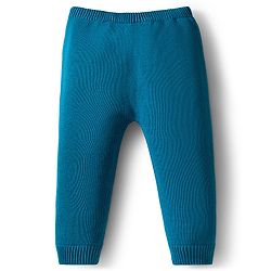 Babyhug Organic Cotton Knit Full Sleeves Striped Pullover Sweater Set with Cap & Giraffe Patch Detailing - Teal Blue