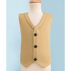 Babyhug Knit Full Sleeves Solid Four Piece Party Suit Set with Bow - Light Brown