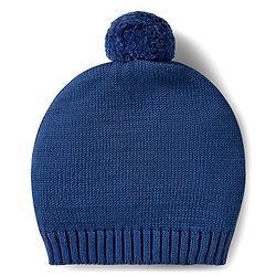 Babyhug Organic Cotton Knit Full Sleeves Sweater Set with Fair Isle Print & Cap - Red & Navy Blue