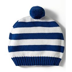 Babyhug Organic Cotton Knit Full Sleeves Pullover Sweater Set With Giraffe Embroidery & Cap - Red & Navy Blue