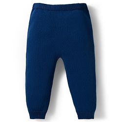 Babyhug Organic Cotton Knitted Full Raglan Sleeves Sweater Set With Train Design & Cap - Multicolor