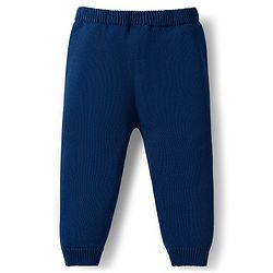Babyhug Organic Cotton Knitted Full Raglan Sleeves Sweater Set With Train Design & Cap - Multicolor