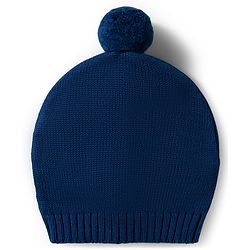 Babyhug Organic Cotton Knitted Full Raglan Sleeves Sweater Set With Train Design & Cap - Multicolor