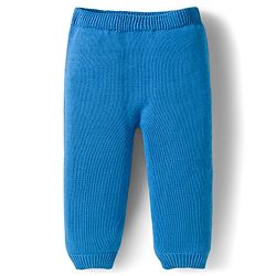 Babyhug Organic Cotton Knit Full Sleeves Sweater Set with Stripes & Bee Nice Patch & Cap - Blue