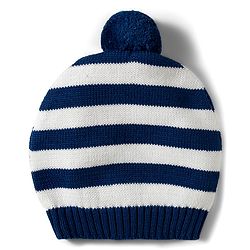 Babyhug Organic Cotton Knitted Full Raglan Sleeves Striped Sweater Set With Zebra Embroidery & Cap - Multicolor