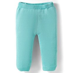 Babyhug Organic Cotton Knit Full Sleeves Sweater Set with Stripes & Yatch Design & Cap - Light Blue