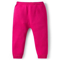 Babyhug Organic Cotton Knitted Full Sleeves Sweater Set With Butterfly Design & Cap - Dark Pink & White