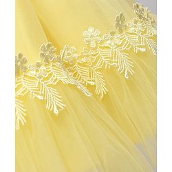 Babyhug 5 Layered With Cotton Lining Fit & Flare Sleeveless Mesh Party Dress With Flower Corsage and Lace Detailing - Pink