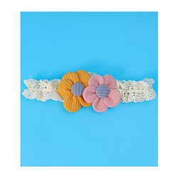 Babyhug Free Size Headbands with Floral Applique Pack of  2 - White