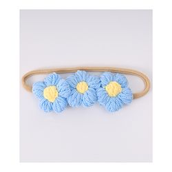 Babyhug Headbands with Floral Applique Pack of 2 - Blue and Pink