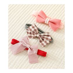Babyhug Headbands with Bow Applique Pack of 3 - Pink and Red
