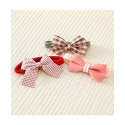 Babyhug Headbands with Bow Applique Pack of 3 - Pink and Red