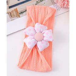 Babyhug Free Size Headband with Floral Applique - Pink
