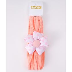 Babyhug Free Size Headband with Floral Applique - Pink