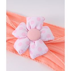 Babyhug Free Size Headband with Floral Applique - Pink